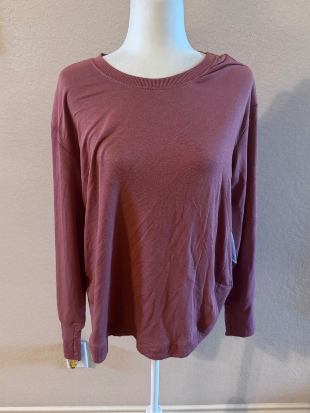 rbx active long sleeve Mauve Shirt Style CR1789R2 Size L NWT